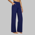 High Waist Wide Leg Pants With Side Pockets