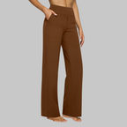 High Waist Wide Leg Pants With Side Pockets
