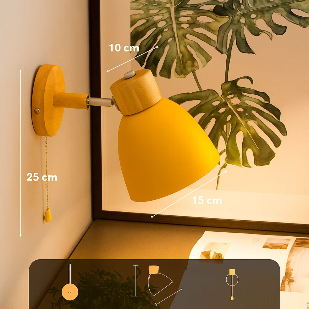 ScandiWood Adjustable Wall Lamp