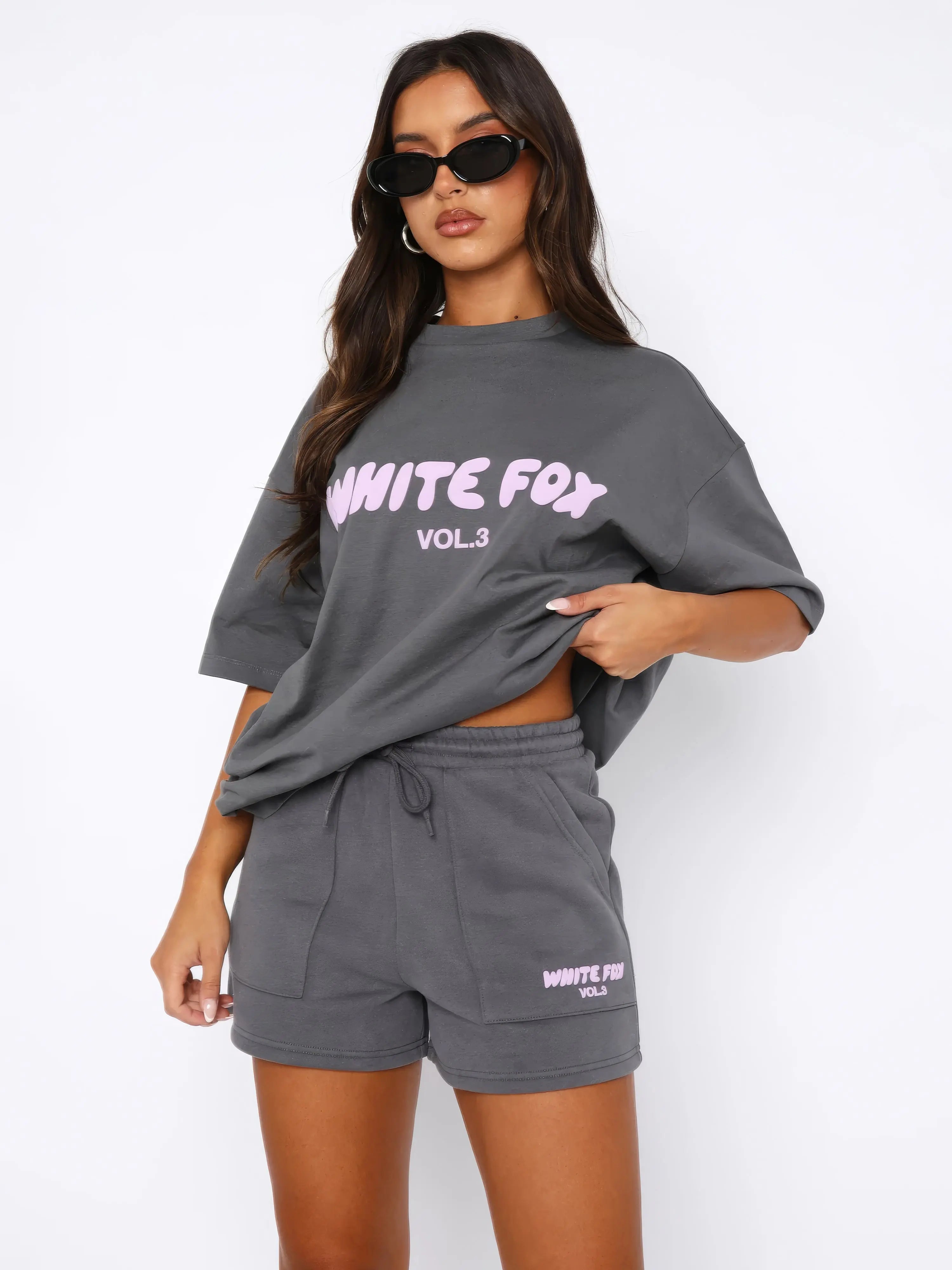 Casual Oversized Tee and Shorts Set