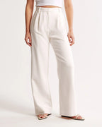 High Waist Wide Leg Trousers With Pleats