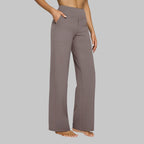 High Waist Wide Leg Pants With Side Pockets