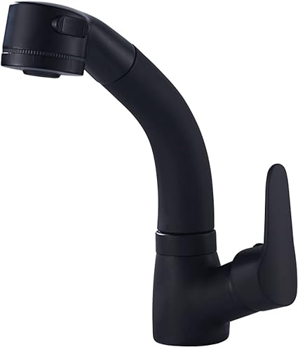 Modern Pull-Out Bathroom Faucet Brass