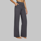 High Waist Wide Leg Pants With Side Pockets