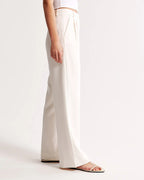 High Waist Wide Leg Trousers With Pleats