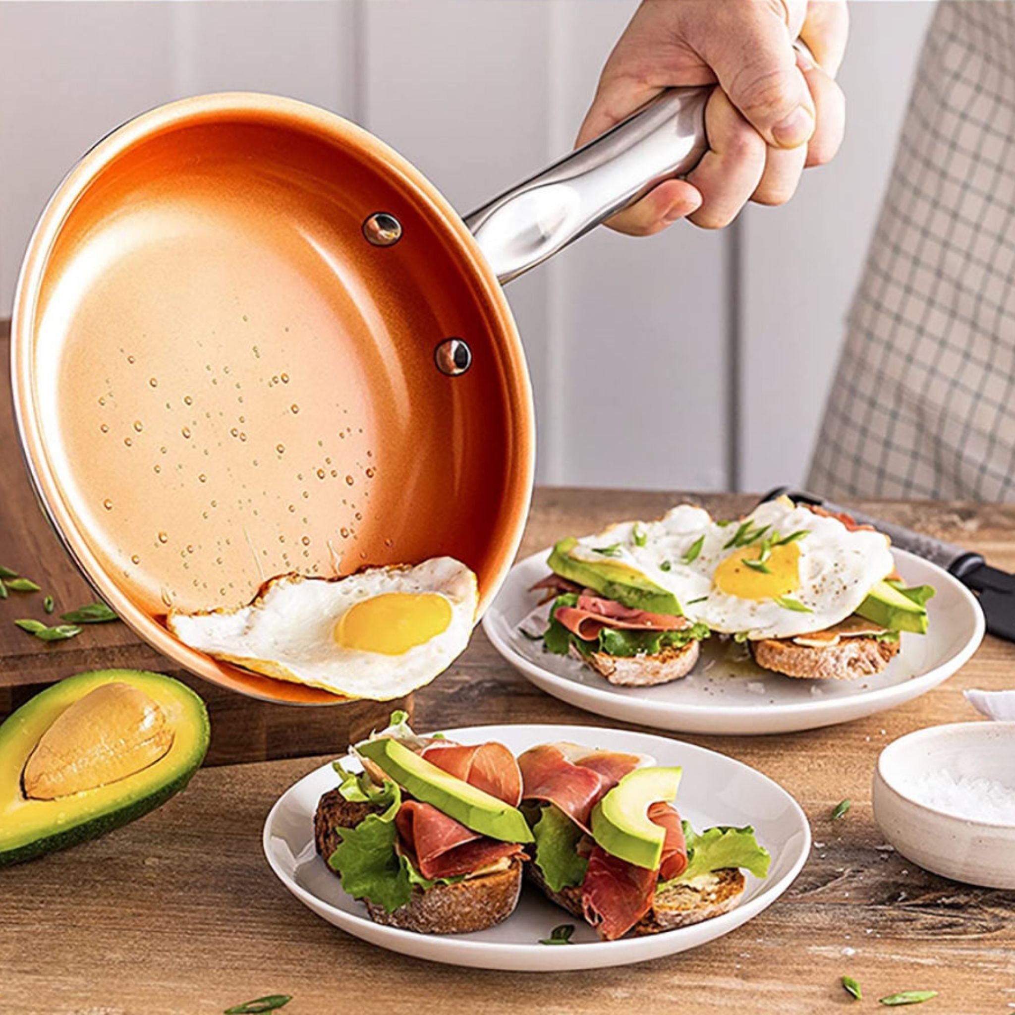 Copper Pan with Non-Stick Surface