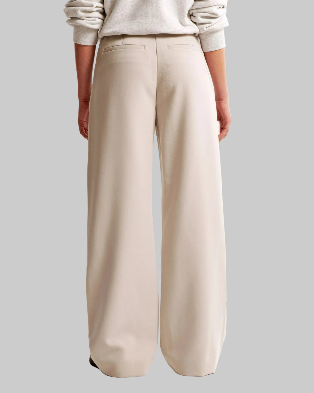 High Waist Wide Leg Trousers With Pleats