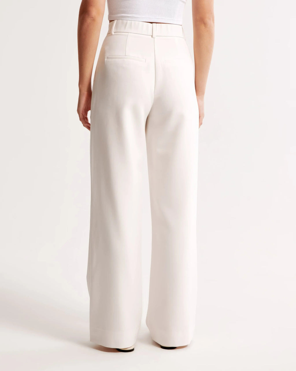 High Waist Wide Leg Trousers With Pleats