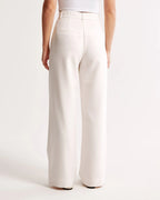 High Waist Wide Leg Trousers With Pleats