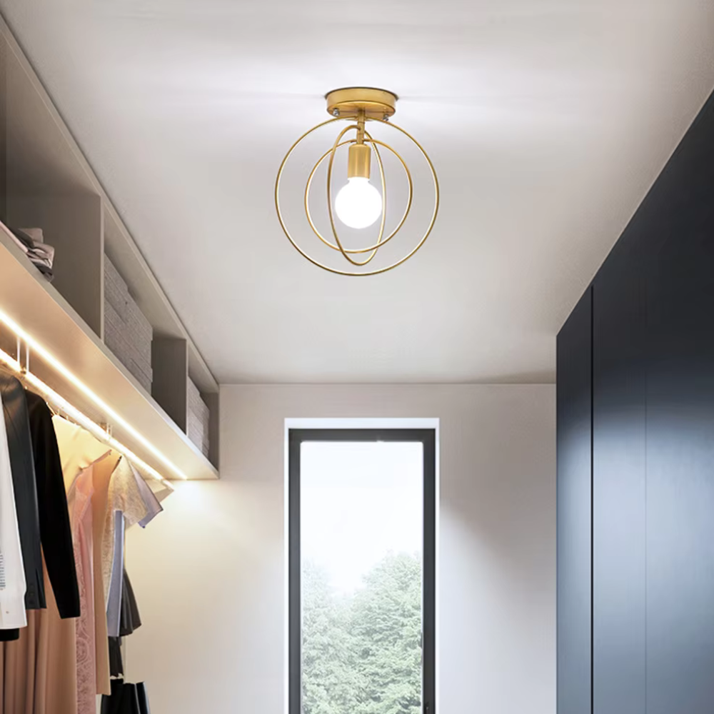 AetherLight Gold Finish Ceiling Lamp