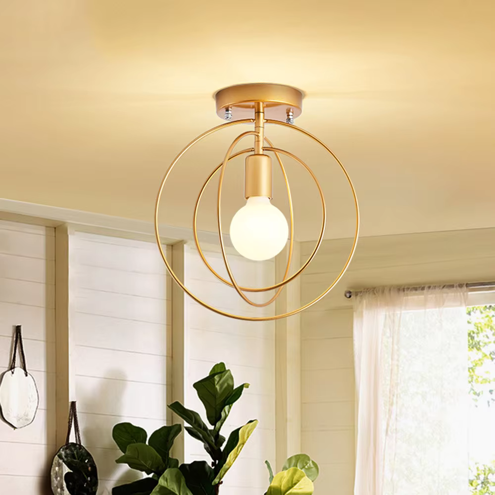 AetherLight Gold Finish Ceiling Lamp