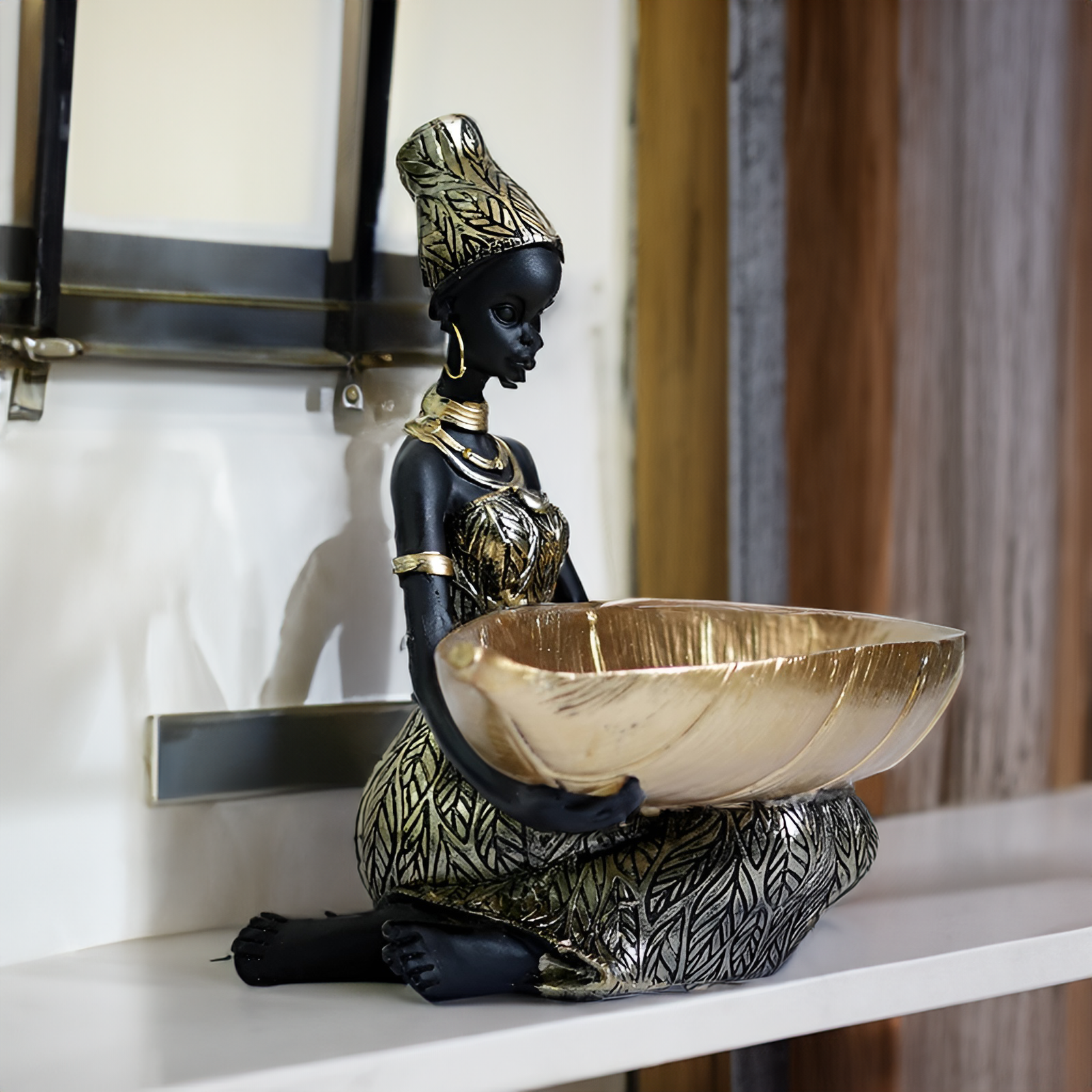 Sculptural Key Holder with Decorative Hooks