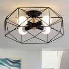 Geometric Semi-Flush Pendant Lamp