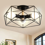 Geometric Semi-Flush Pendant Lamp