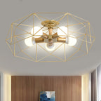 Geometric Semi-Flush Pendant Lamp