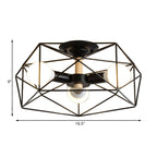 Geometric Semi-Flush Pendant Lamp