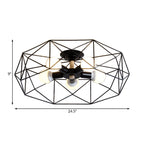 Geometric Semi-Flush Pendant Lamp