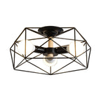 Geometric Semi-Flush Pendant Lamp
