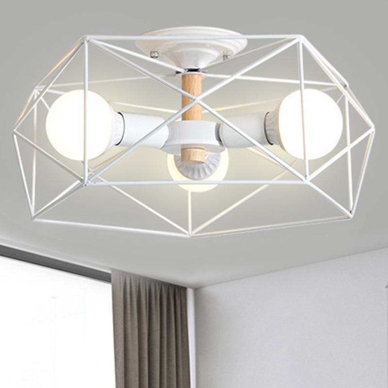 Geometric Semi-Flush Pendant Lamp