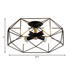 Geometric Semi-Flush Pendant Lamp