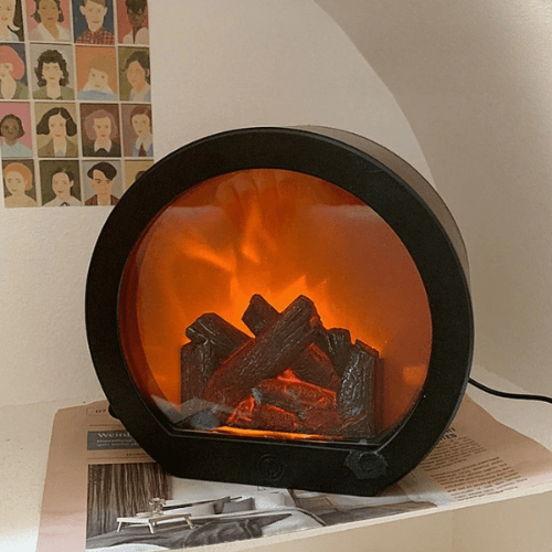 LED Flame Effect Table Lamp
