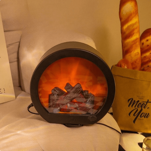 LED Flame Effect Table Lamp