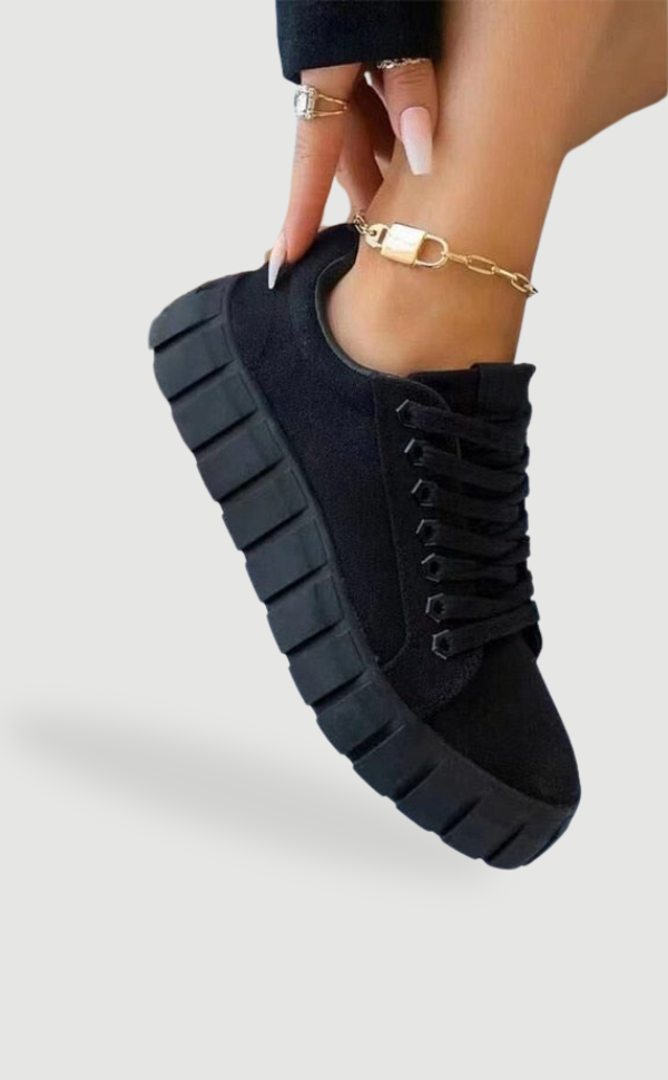 Chunky Platform Sneakers Lace Up Street Style