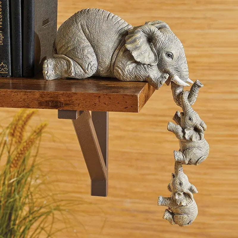Decorative Elephant Trio Figurines