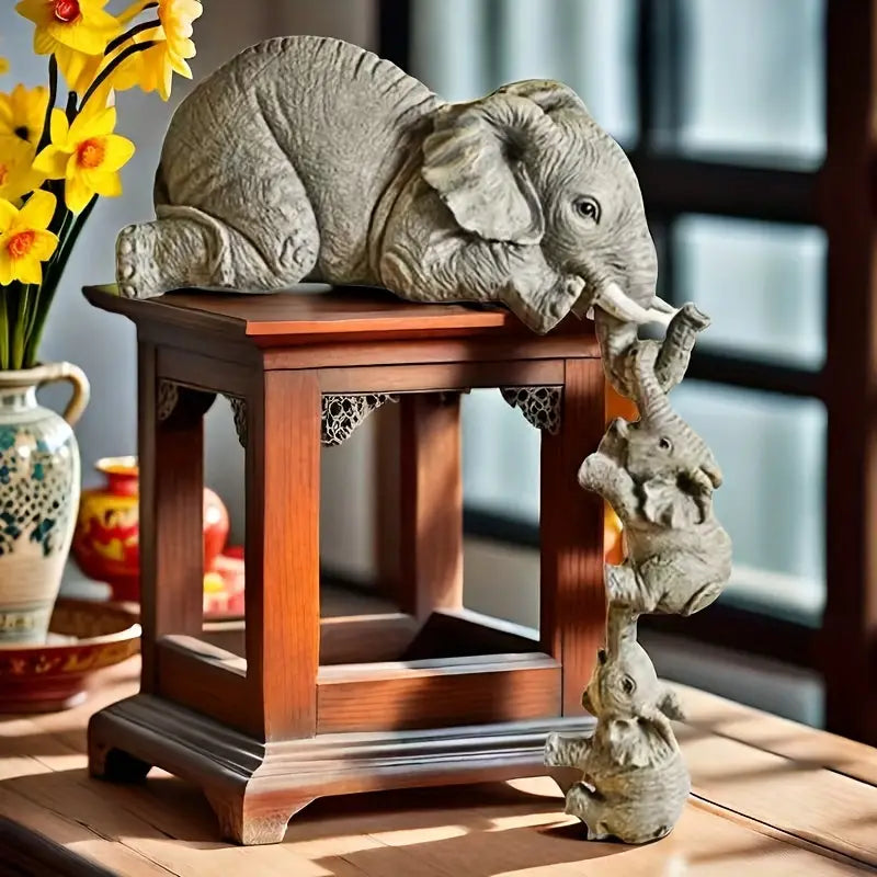 Decorative Elephant Trio Figurines