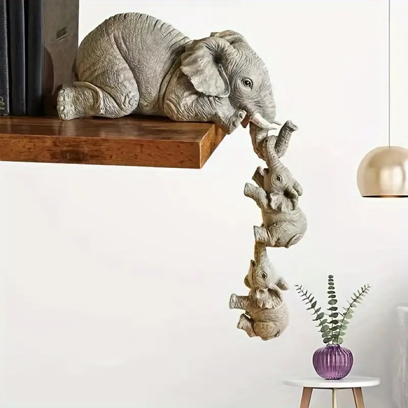 Decorative Elephant Trio Figurines
