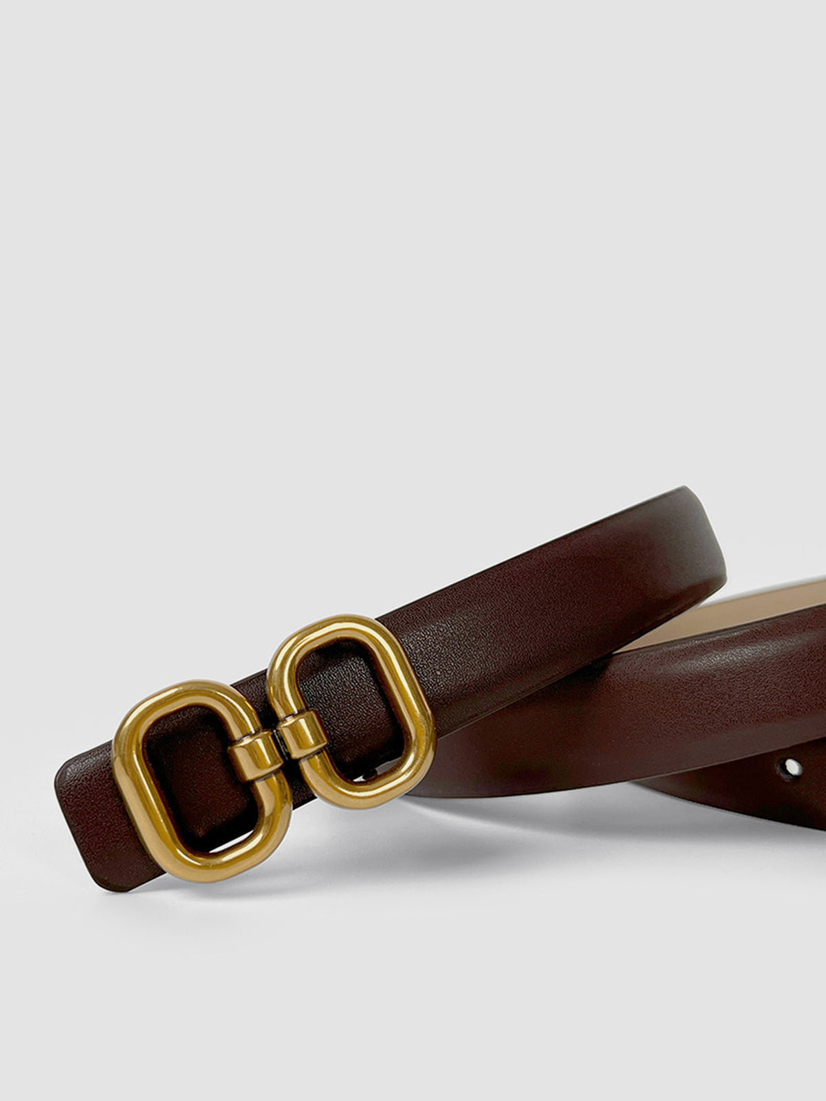 Slim Double Buckle Belt