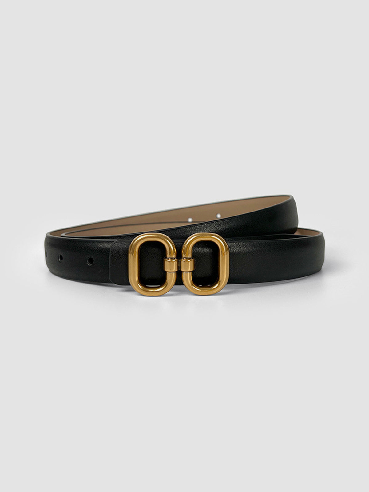 Slim Double Buckle Belt