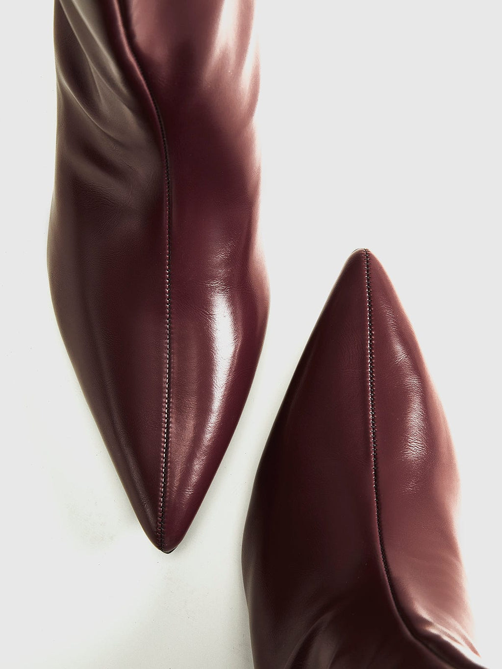 Bordeaux Ankle Boots with Kitten Heel