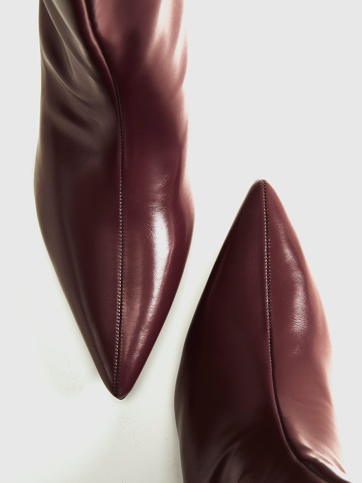 Bordeaux Ankle Boots with Kitten Heel