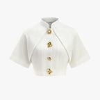 Metallic Crop Shirt