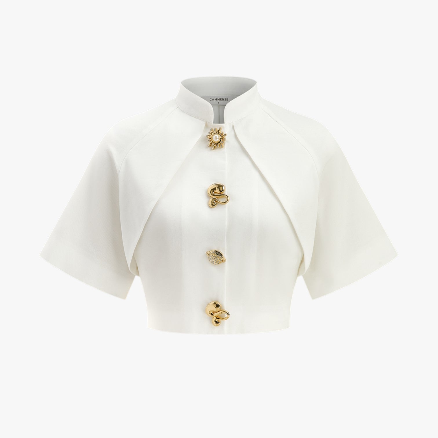 Metallic Crop Shirt