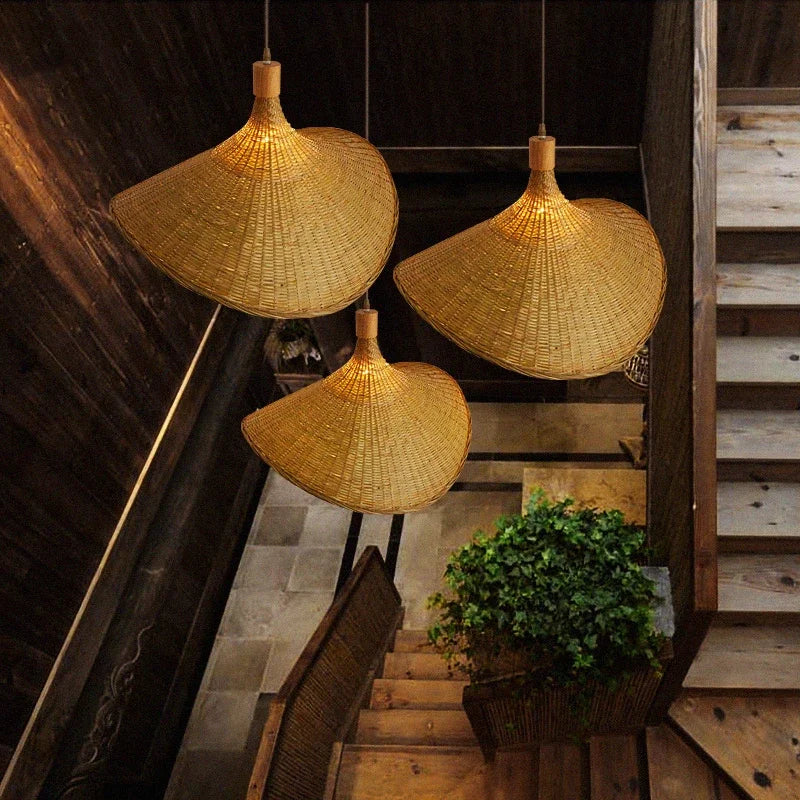 Woven Bamboo Ceiling Lamp