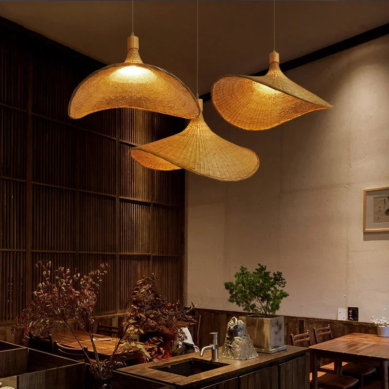 Woven Bamboo Ceiling Lamp