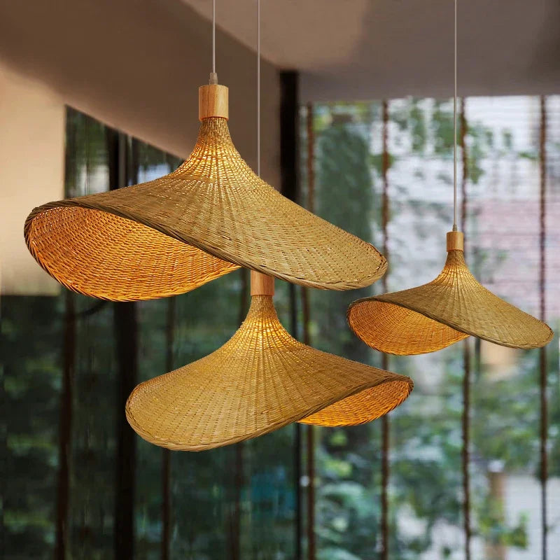 Woven Bamboo Ceiling Lamp