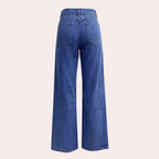 High Waist Straight Leg Jeans With 5-Pocket Design