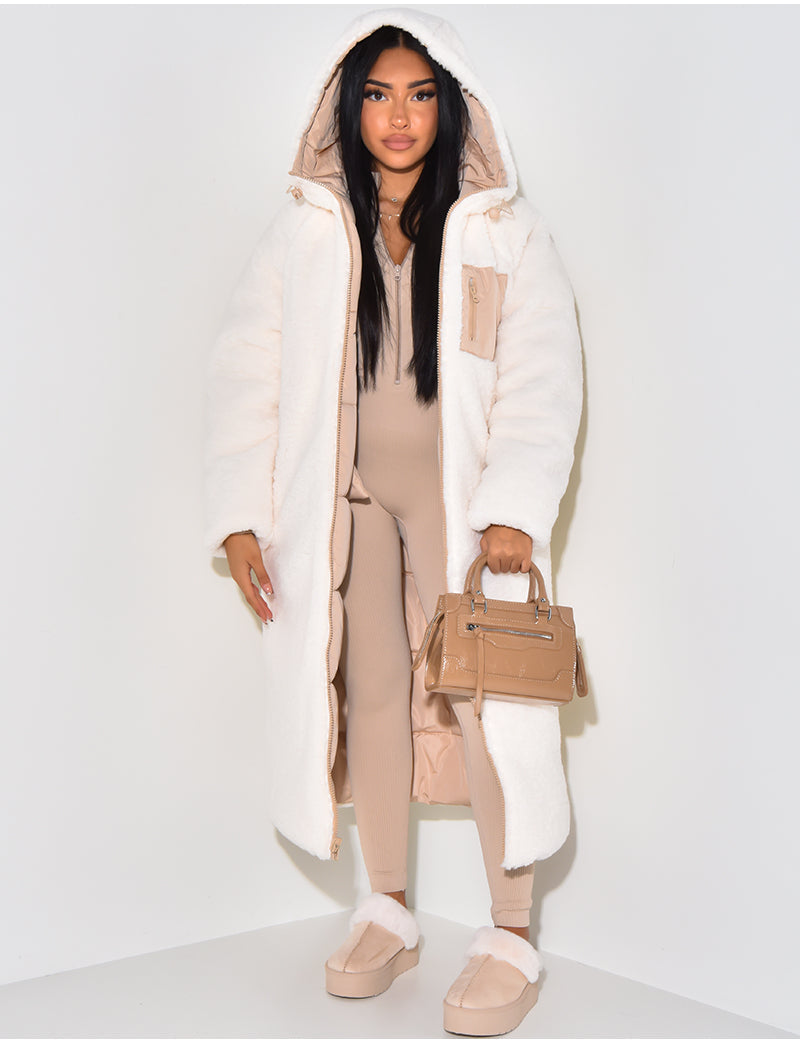 Long Padded Winter Coat Minimalist Design