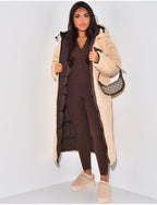 Long Padded Winter Coat Minimalist Design