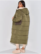 Long Padded Winter Coat Minimalist Design