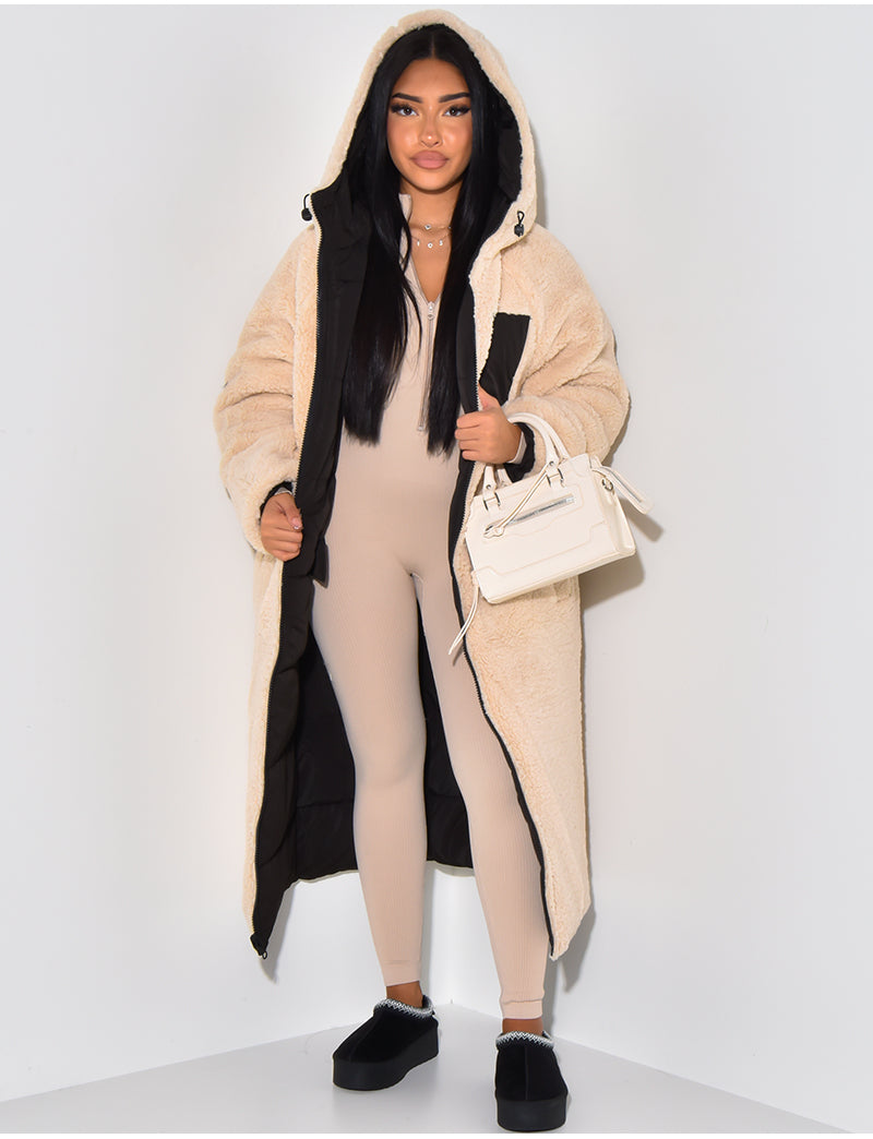 Long Padded Winter Coat Minimalist Design