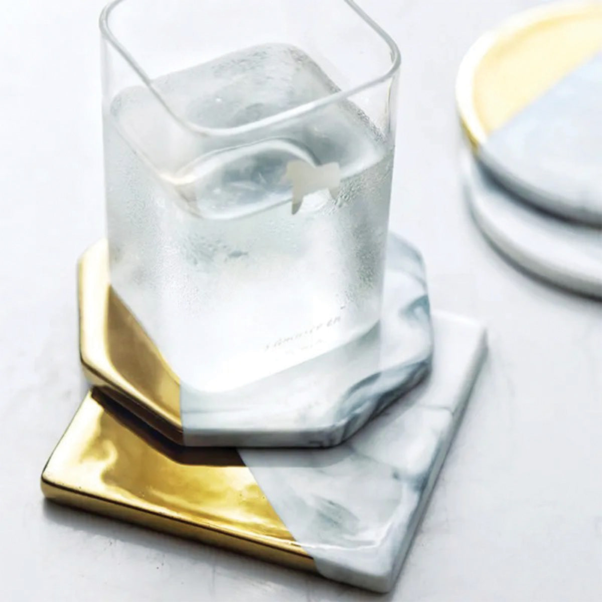 Marble Coaster Set Protective Design