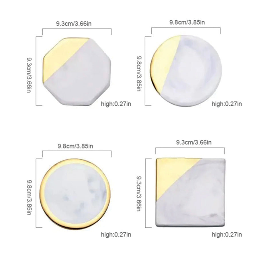 Marble Coaster Set Protective Design