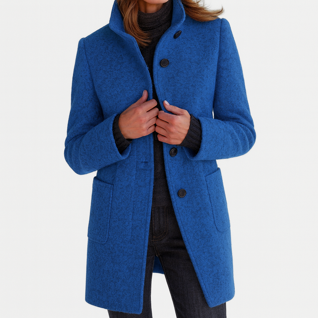 Classic Wool Coat Three Button Front