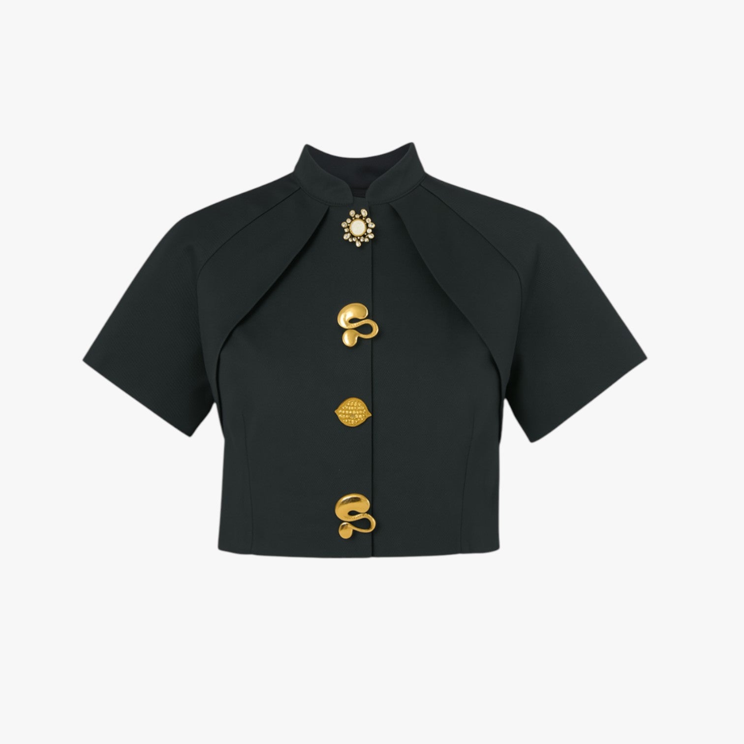 Metallic Crop Shirt