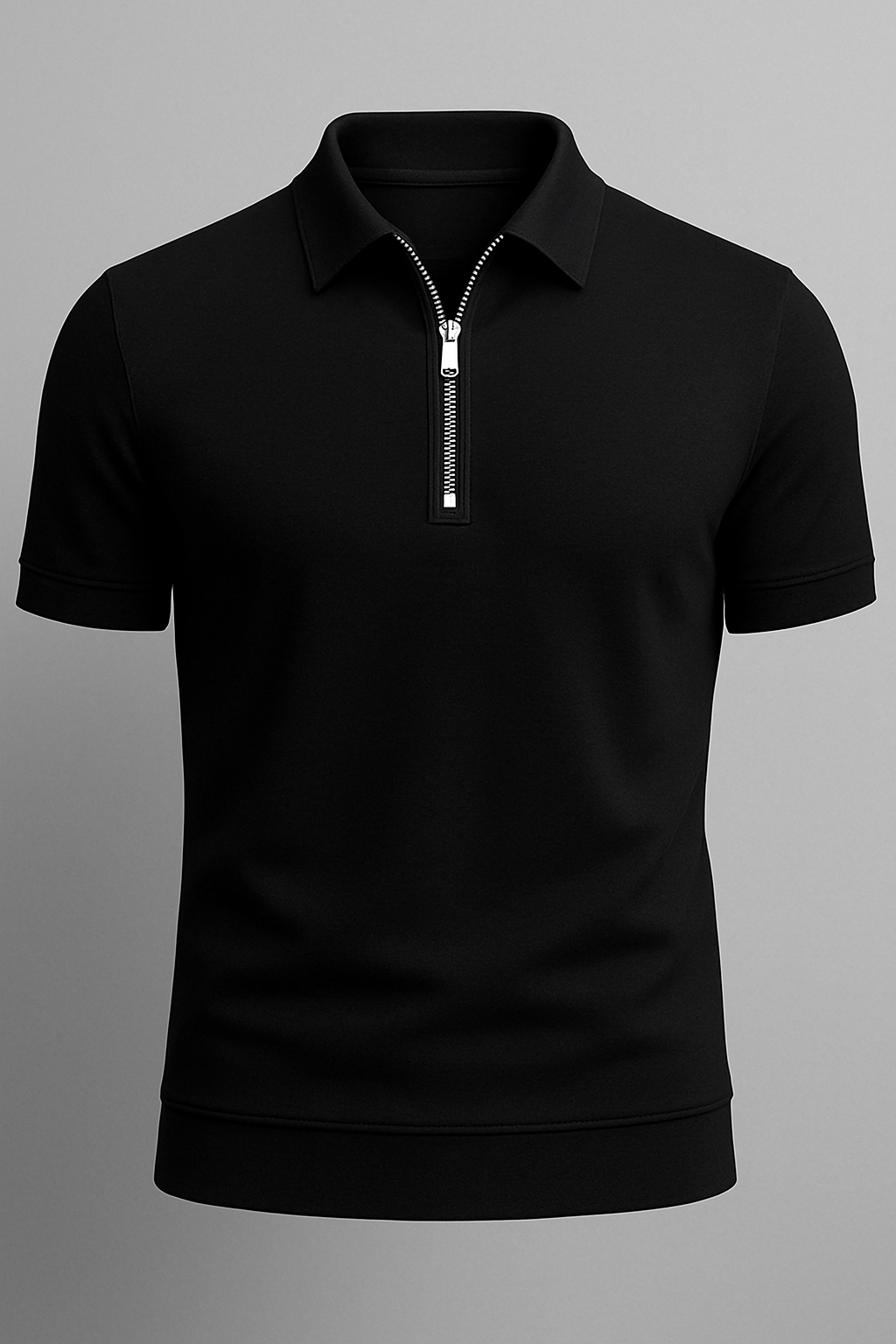 Minimalist Zip Polo