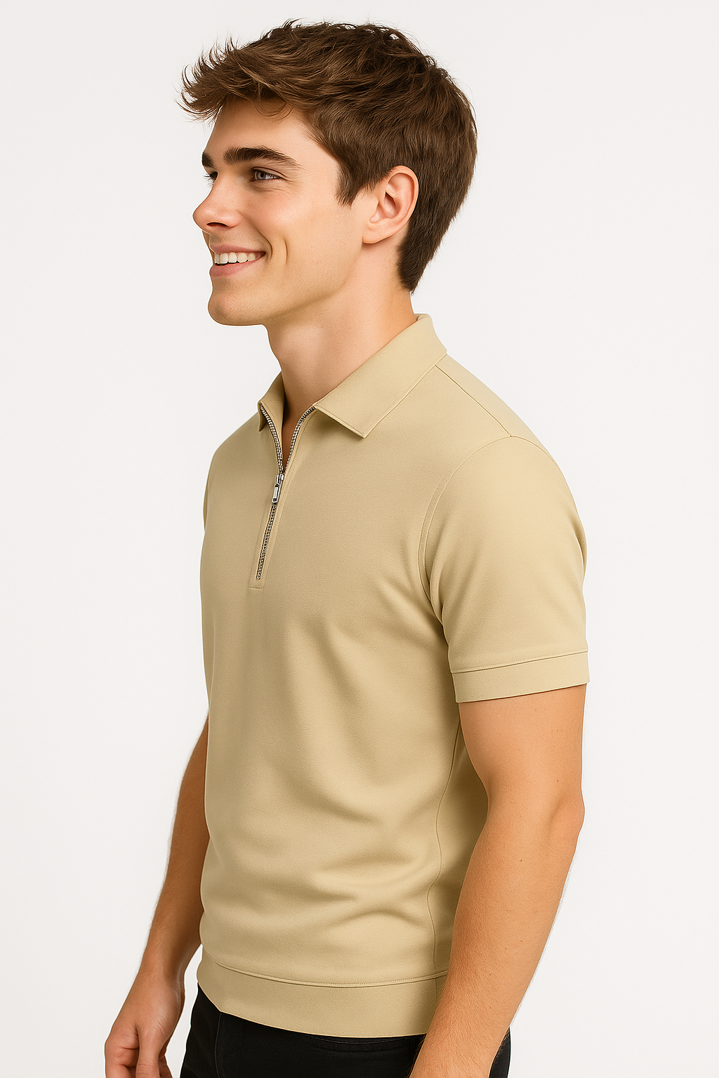 Minimalist Zip Polo